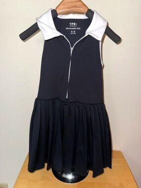 Abercrombie kids YPB pleated half zip mini dress, size 5/6